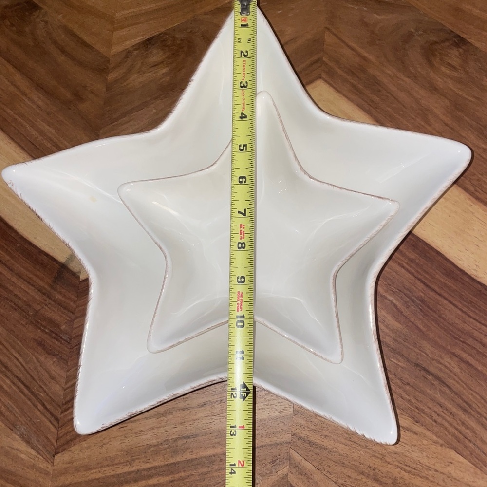 POTTERY BARN Set of 2 Rustic Star 🌟 Shaped Serving Dishes - Picture 14 of 15